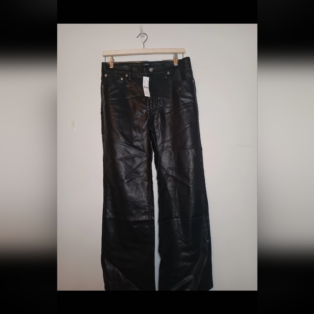 Women's Black Leather Jeans